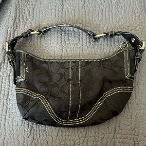 Coach Black Signature Mini Shoulder Bag